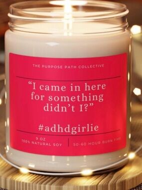 The Purpose Path Collective Pink #adhdgirlie Scented Soy Candle